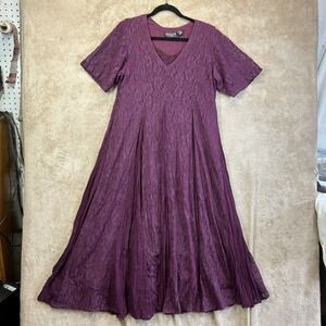 VTG 90's Maxi Dress Lace Whimsigoth Witchy Fairy S Stretch Dark Romantic READ